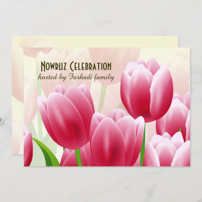 Nowruz Mubarak Persian New Year Party Invitations (Front/Back)