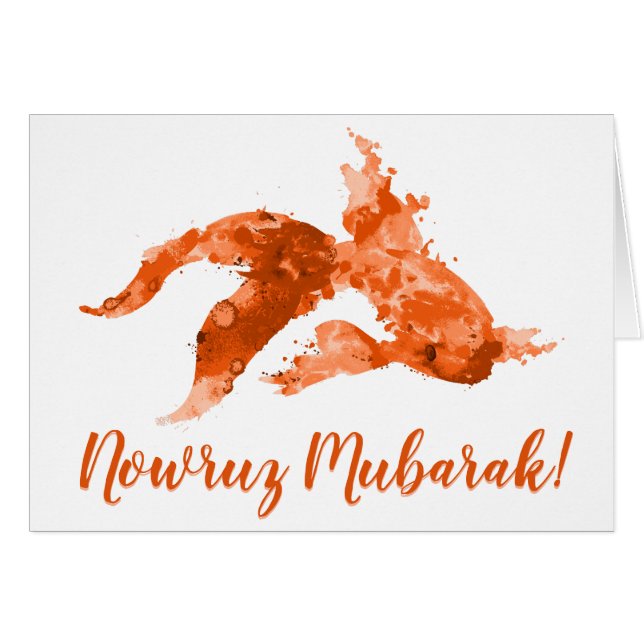 nowruz mubarak watercolor goldfish (Front Horizontal)