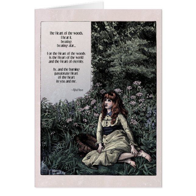 Noyes "Heart of the Woods" Victorian Art Card (Front)
