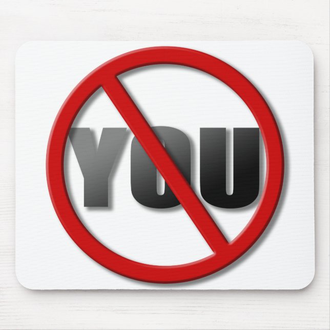 NoYouSymbolLightProduct Mouse Pad (Front)