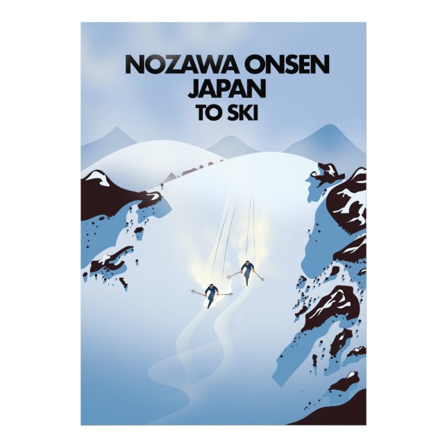 Nozawa Onsen Japan ski print. Photo Print (Front)
