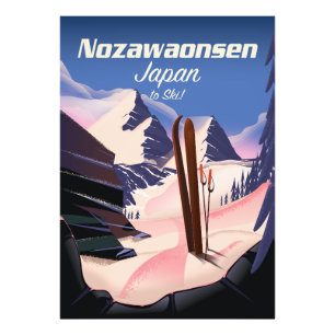 Nozawaonsen Japan to ski Photo Print