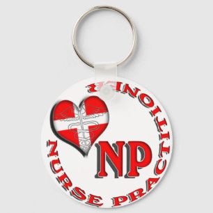 NP CIRCULAR LOGO NURSE PRACTITIONER KEY RING
