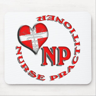 NP CIRCULAR LOGO NURSE PRACTITIONER MOUSE PAD