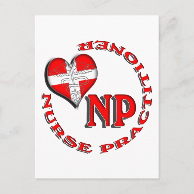 NP CIRCULAR LOGO NURSE PRACTITIONER POSTCARD (Front)