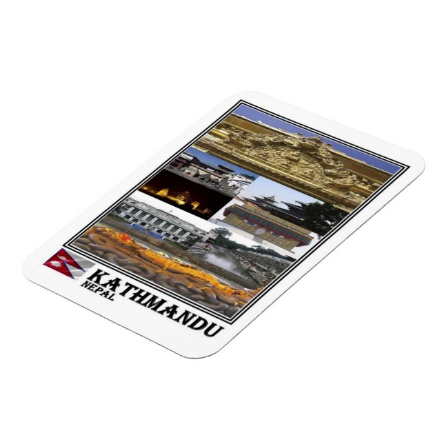 NP Nepal - Kathmandu - Mosaic - Magnet (Left Side)
