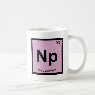 Np - Neptunium Chemistry Periodic Table Symbol Coffee Mug