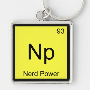 Np - Nerd Power Chemistry Element Symbol T-Shirt Key Ring
