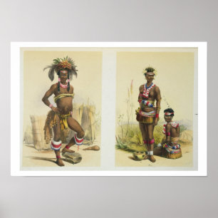N'Pae a Young Zulu in Gala Dress and Two of King P Poster