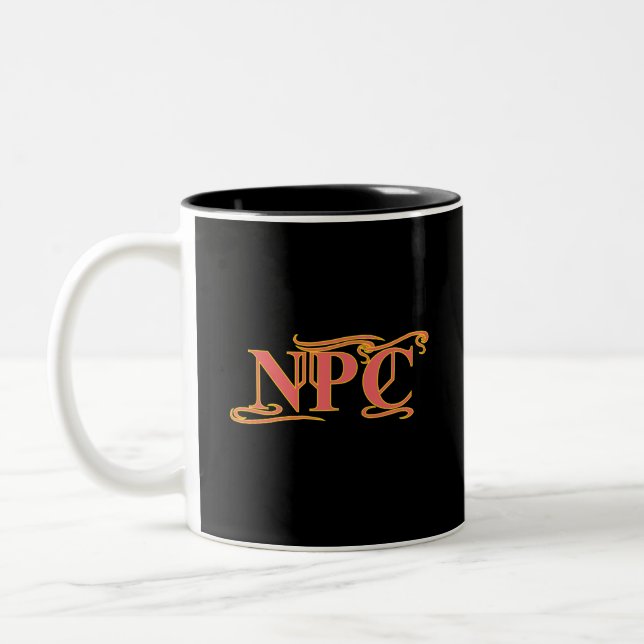 NPC Do Not Maim Rob or Kill Funny RPG Two-Tone Coffee Mug (Left)