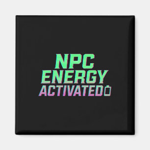 Npc Energy Activated Funny Aesthetic Gamer Rgb Pix Magnet