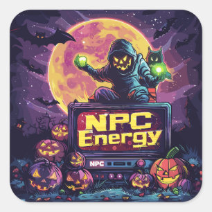 NPC energy    ExDesigner   Halloween Square Sticker