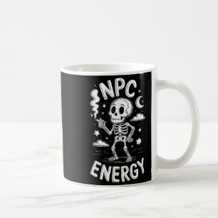 Npc energy skeleton funny meme coffee mug