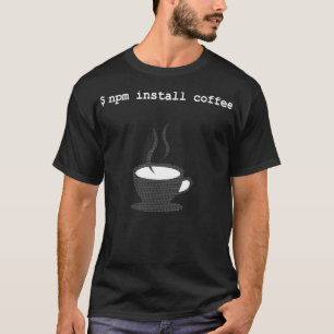 npm install coffee JavaScript art cat  T-Shirt