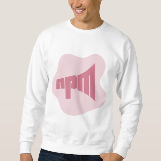 NPM Pink Blob Logo Sweatshirt (Front)