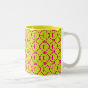 NPN Transistor pink-yellow mug