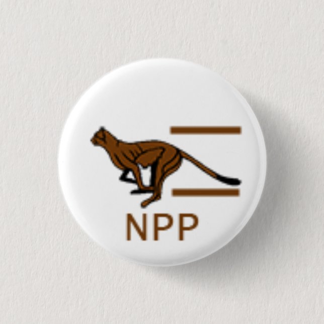 NPP Party Logo 3 Cm Round Badge (Front)