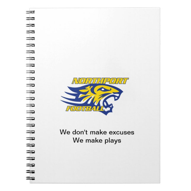 NPYFC We don't make excuses Notebook (Front)
