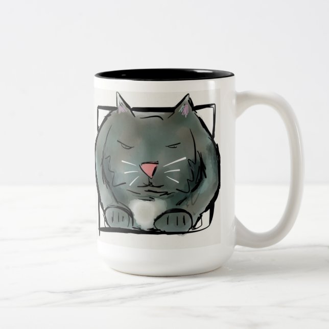 NQ Cat in a Box Mug (Right)