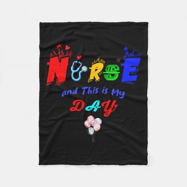 Nr Nurse Nursing Students Funny Nurses Fleece Blanket (Front)