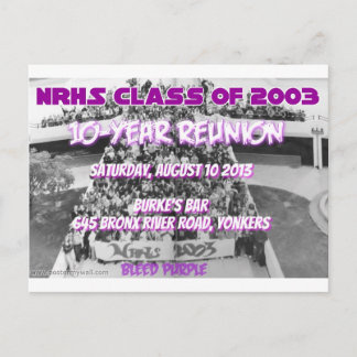 NRHS Class of 2003 10-Year Reunion Apparel Postcard