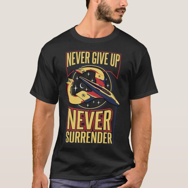 NSEA Protector Never Give Up Never Surrender v2 Es T-Shirt (Front)