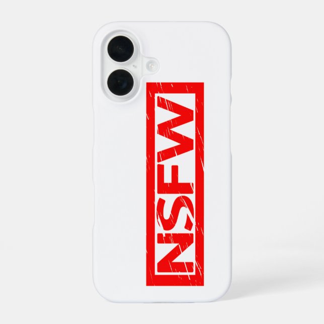 NSFW Stamp iPhone 16 Case (Back)
