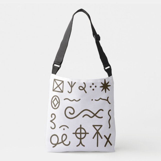 Nsibidi Ancient African  Crossbody Bag (Front)