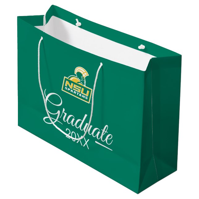 NSU Spartans Graduate Large Gift Bag (Front Angled)