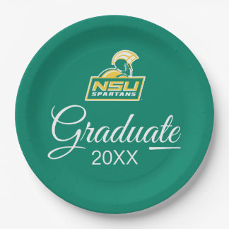 NSU Spartans Graduate Paper Plate
