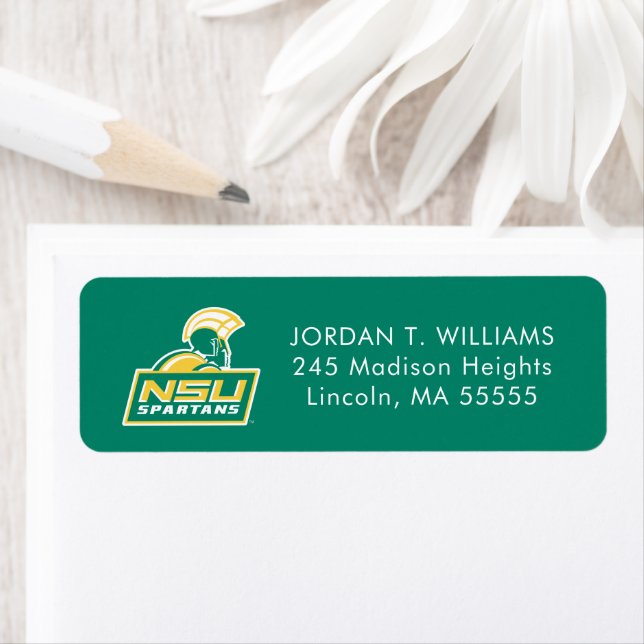 NSU Spartans Graduate Return Address Label (Insitu)