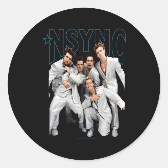 Nsync Official Thinking Of You Classic Round Sticker (Front)
