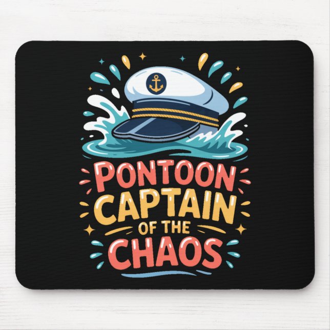 Ntoon Captain Of The Chaos Funny Lake Boating Long Mouse Pad (Front)