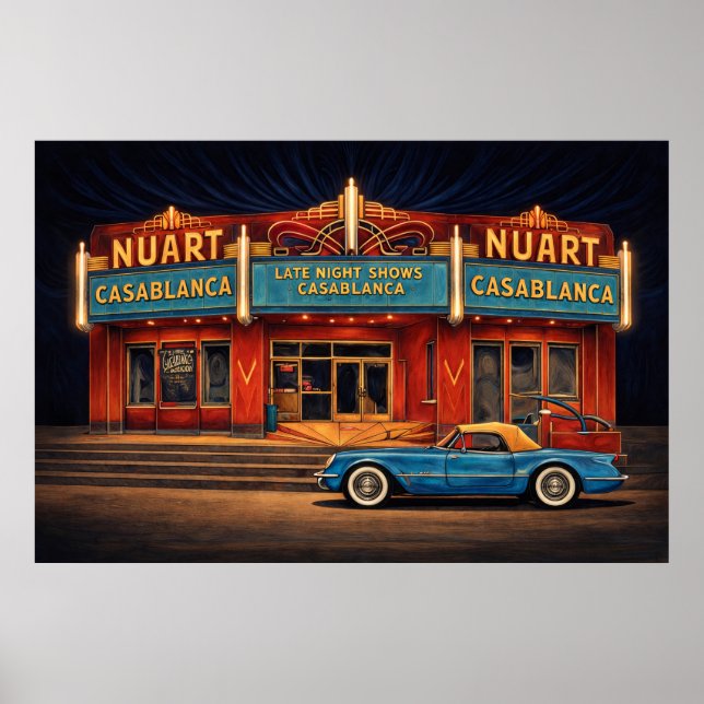 Nuart Theatre with a ’54 Corvette Poster (Front)