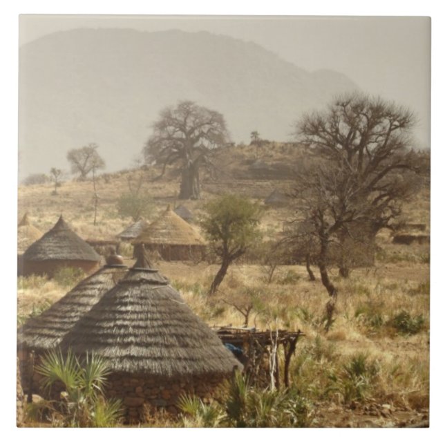 Nuba Mountains, Nugera village Ceramic Tile (Front)