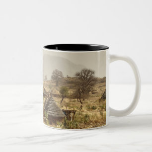 Nuba Mountains, Nugera village Two-Tone Coffee Mug