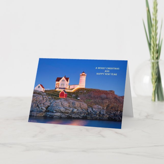 Nubble at Christmas Holiday Card (Front)