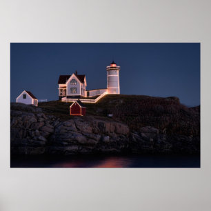 Nubble at Christmas Poster