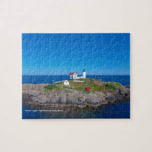 Nubble Light Atlantic Ocean Maine Lighthouse Jigsaw Puzzle