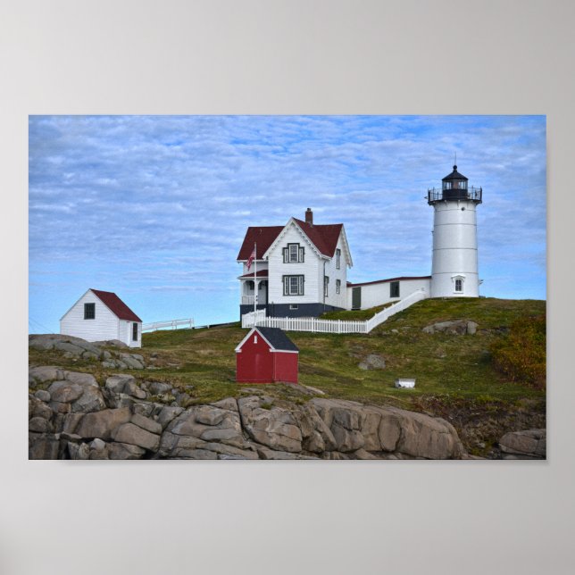 Nubble Light, Cape Neddick, Maine Poster (Front)
