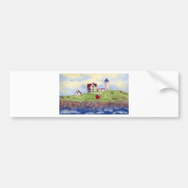 Nubble Light House York Maine Bumper Sticker (Front)