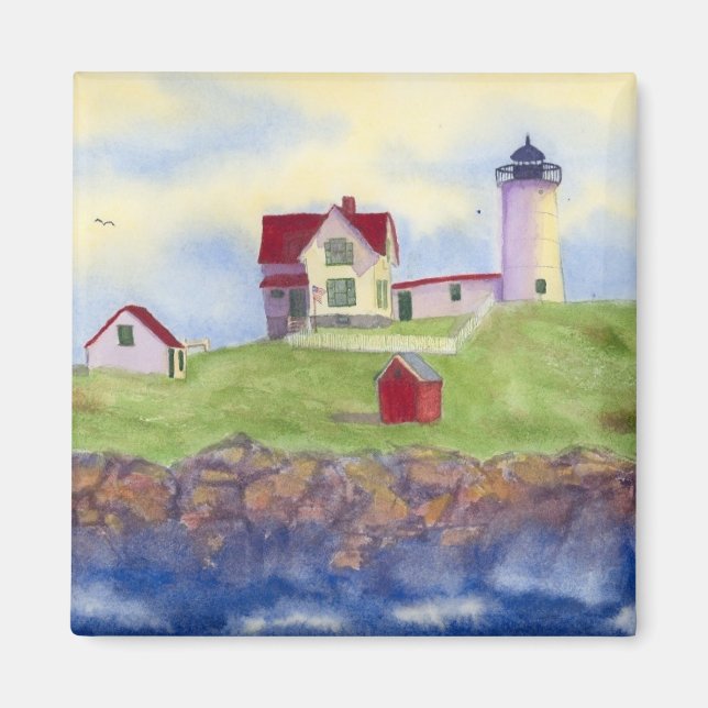 Nubble Light House York Maine Magnet (Front)