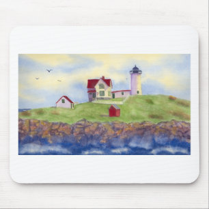 Nubble Light House York Maine Mouse Pad