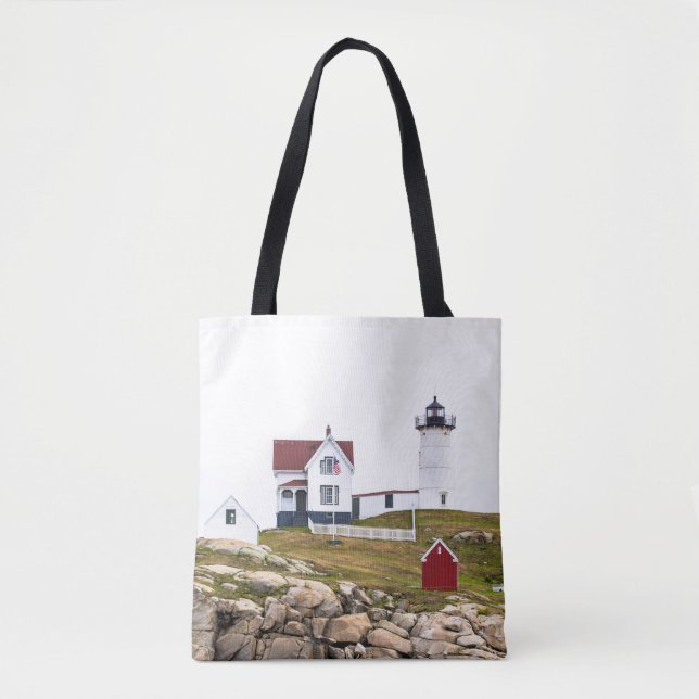 Nubble Lighthouse All Over Print Tote Bag (Front)