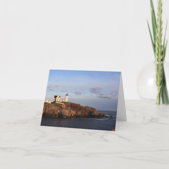 Nubble Lighthouse at Dusk Note Card (Front)