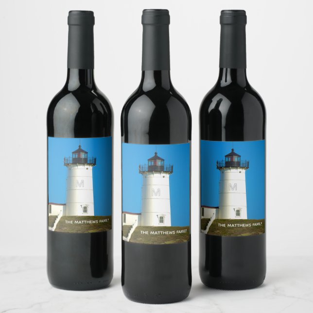 Nubble Lighthouse Family Wine Label (Bottles)