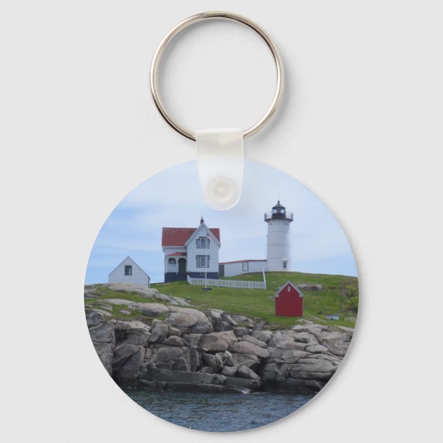 Nubble Lighthouse - Maine Key Ring (Front)
