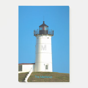 Nubble Lighthouse Maine Monogram Post-it Notes