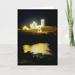 Nubble Lighthouse Photo Blank Greeting Card