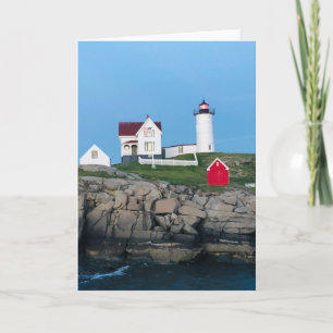 Nubble Lighthouse Photo Blank Greeting Card